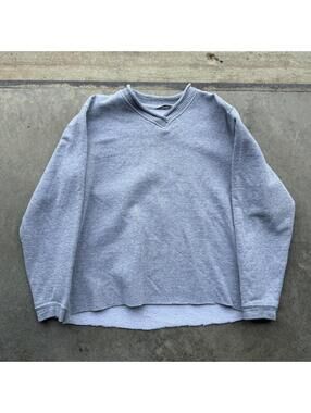 Vintage 80s Women’s grey sweatshirt cropped size medium